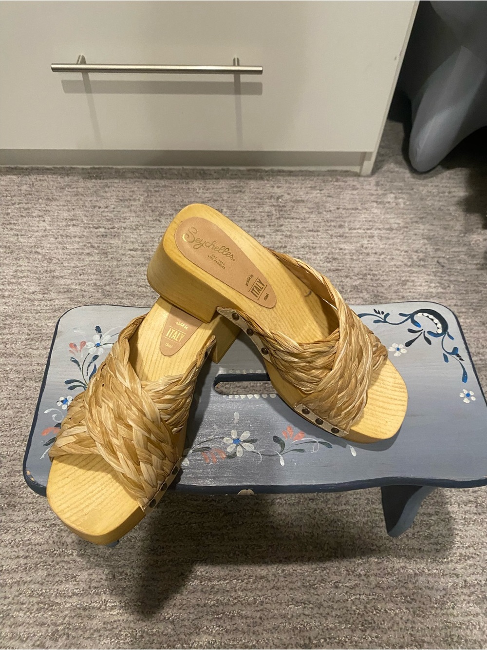 Seychelles Braided Natural Woven Slide Clogs - Natural